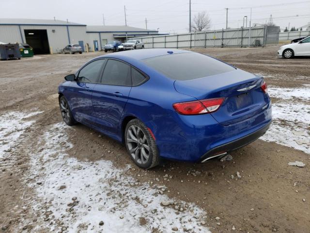 1C3CCCBG0FN582830 - 2015 CHRYSLER 200 S BLUE photo 2