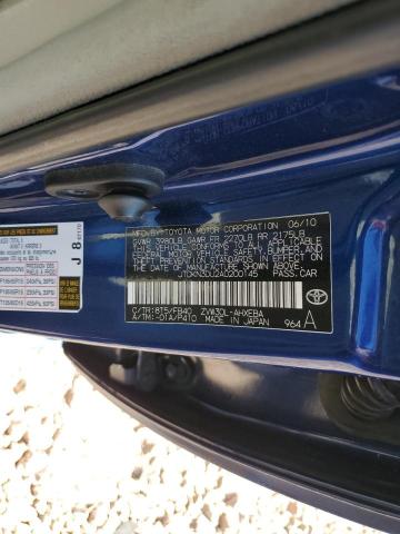 JTDKN3DU2A0200145 - 2010 TOYOTA PRIUS BLUE photo 12