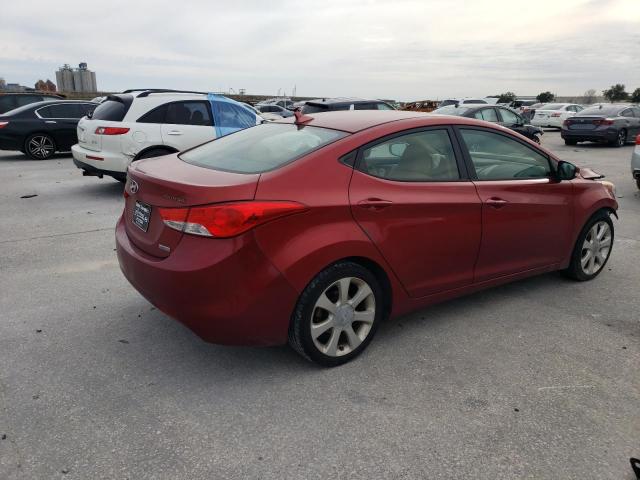 5NPDH4AE8DH203089 - 2013 HYUNDAI ELANTRA GLS RED photo 3