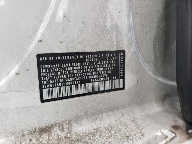 3VW6T7AU8LM006963 - 2020 VOLKSWAGEN GTI S WHITE photo 12
