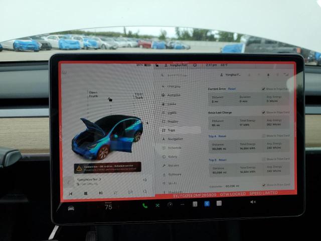 5YJYGDEE0MF295909 - 2021 TESLA MODEL Y Blanc photo 9