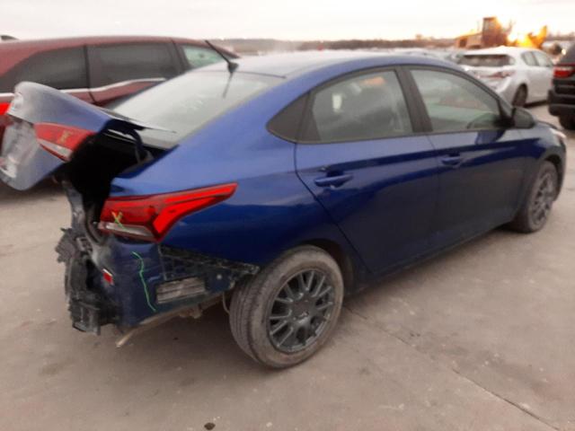 3KPC24A6XME150776 - 2021 HYUNDAI ACCENT SE BLUE photo 3