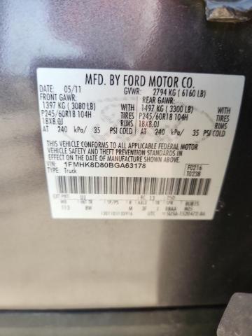 1FMHK8D80BGA63178 - 2011 FORD EXPLORER XLT Gri fotoğraf 13