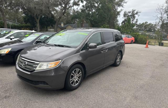 5FNRL5H69DB049483 - 2013 HONDA ODYSSEY EXL GRAY photo 2