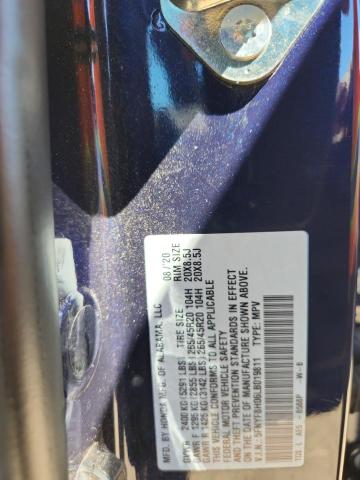 5FNYF8H06LB019811 - 2020 HONDA PASSPORT ELITE 蓝色 照片 13