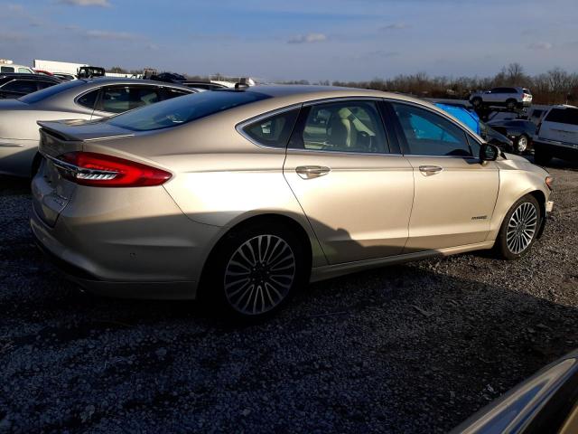 3FA6P0RU5HR310688 - 2017 FORD FUSION TITANIUM HEV GOLD photo 3