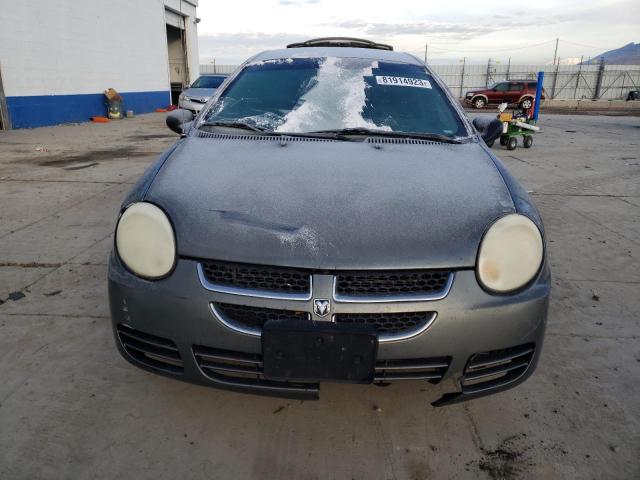 1B3ES56C25D283419 - 2005 DODGE NEON SXT GRAY photo 5