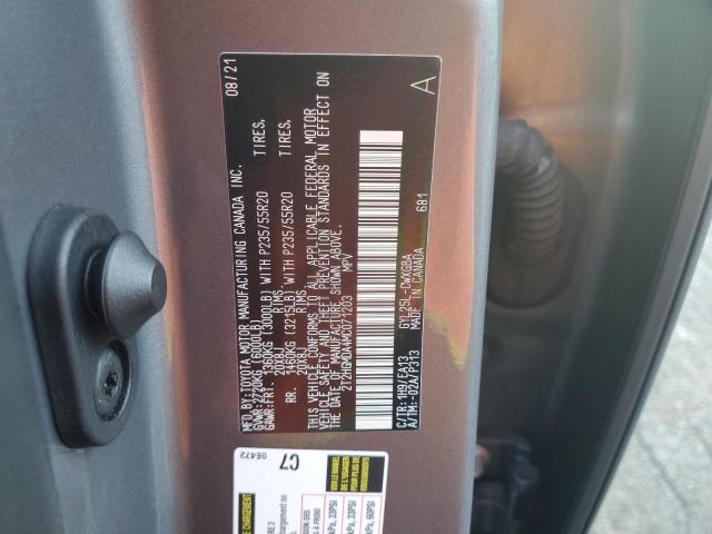 2T2HGMDA4MC071203 - 2021 LEXUS RX 450H GRAY photo 14