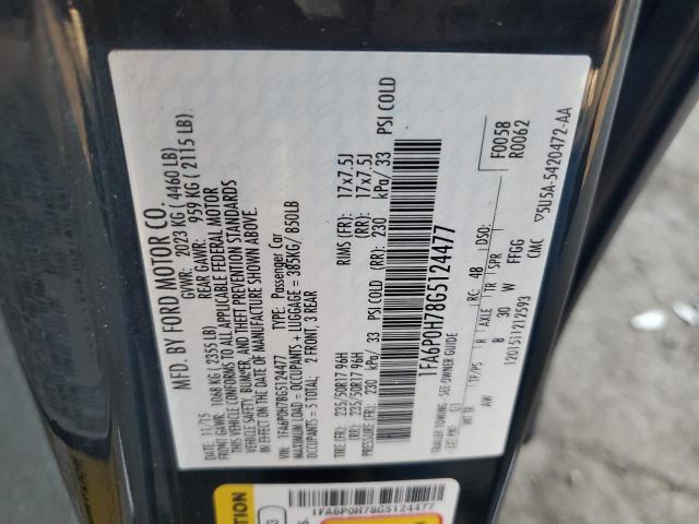 1FA6P0H78G5124477 - 2016 FORD FUSION SE 黑色 照片 12