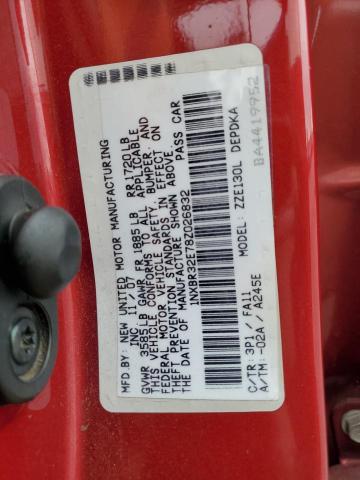 1NXBR32E78Z026832 - 2008 TOYOTA COROLLA CE RED photo 12