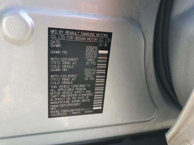 KNMAT2MT1JP553857 - 2018 NISSAN ROGUE S Gümüş foto 13