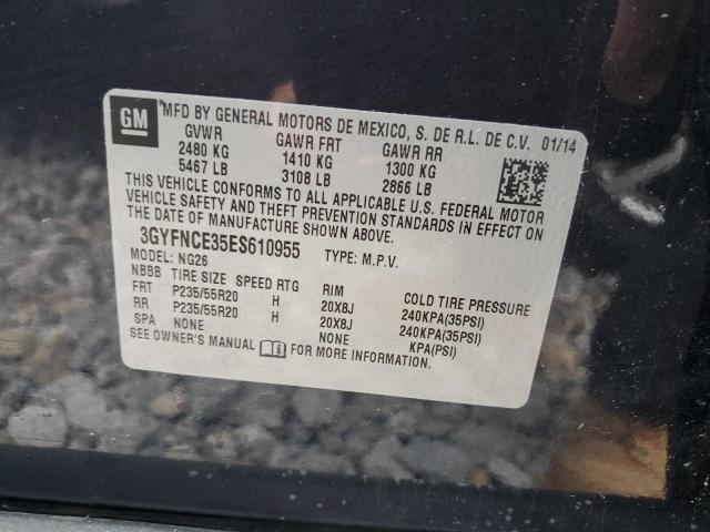 3GYFNCE35ES610955 - 2014 CADILLAC SRX PERFORMANCE COLLECTION Noir photo 12