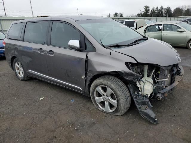 5TDZK3DC9DS308648 - 2013 TOYOTA SIENNA GRAY photo 4