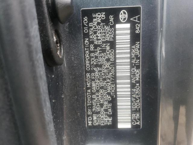 JTKDE177360118850 - 2006 TOYOTA SCION TC 石墨色 照片 12