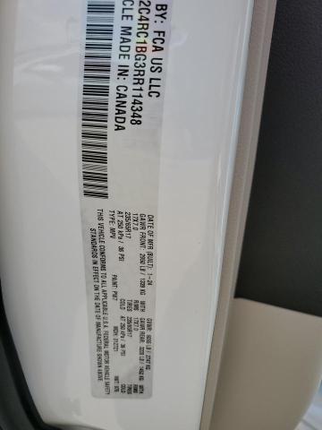 2C4RC1BG3RR114348 - 2024 CHRYSLER PACIFICA TOURING L WHITE photo 13