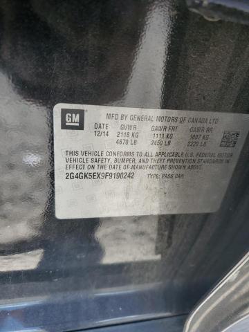 2G4GK5EX9F9190242 - 2015 BUICK REGAL BLACK photo 13