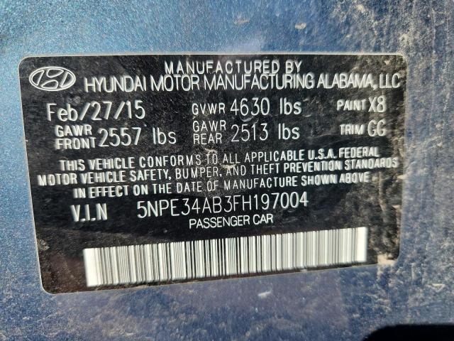 5NPE34AB3FH197004 - 2015 HYUNDAI SONATA SPORT 青绿色 照片 12