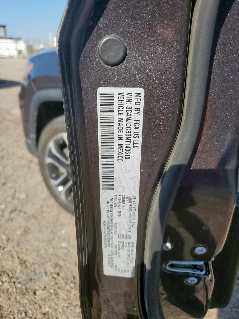 3C4NJDCB3NT143610 - 2022 JEEP COMPASS LIMITED 灰色 照片 12