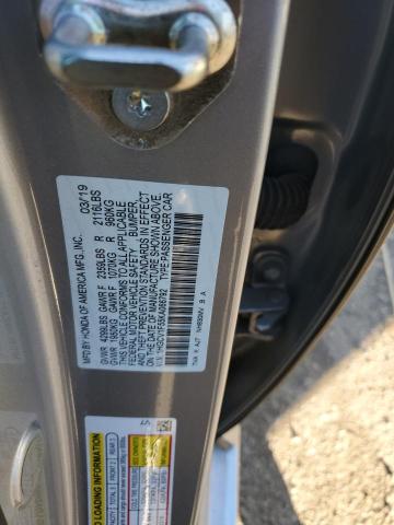 1HGCV1F55KA066792 - 2019 HONDA ACCORD EXL SILVER photo 12