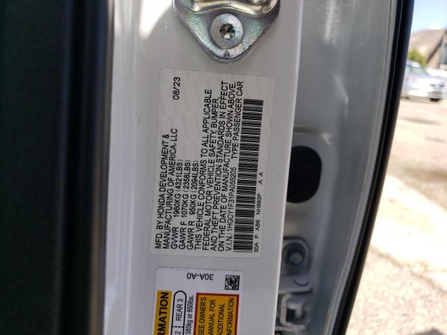 1HGCY1F31PA055205 - 2023 HONDA ACCORD EX WHITE photo 12