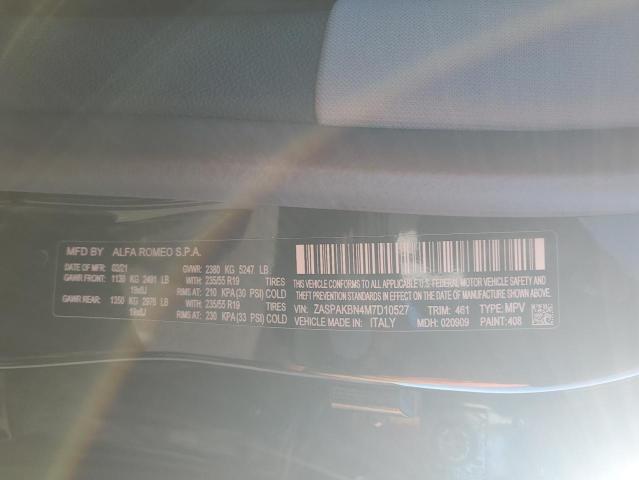 ZASPAKBN4M7D10527 - 2021 ALFA ROMEO STELVIO TI BLACK photo 13