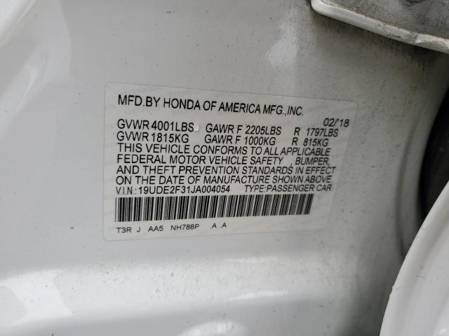 19UDE2F31JA004054 - 2018 ACURA ILX BASE WATCH PLUS WHITE photo 12