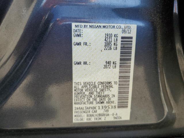 1N4AL3APXDC139538 - 2013 NISSAN ALTIMA 2.5 Graphit Foto 12