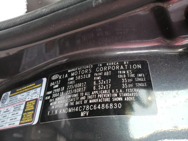 KNDMH4C78C6486830 - 2012 KIA SEDONA EX CHARCOAL photo 13