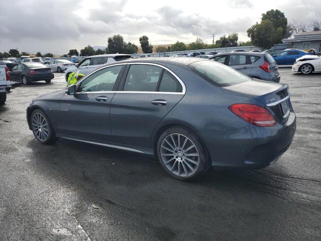 55SWF4KB6FU007154 - 2015 MERCEDES-BENZ C 300 4MATIC GRAY photo 2