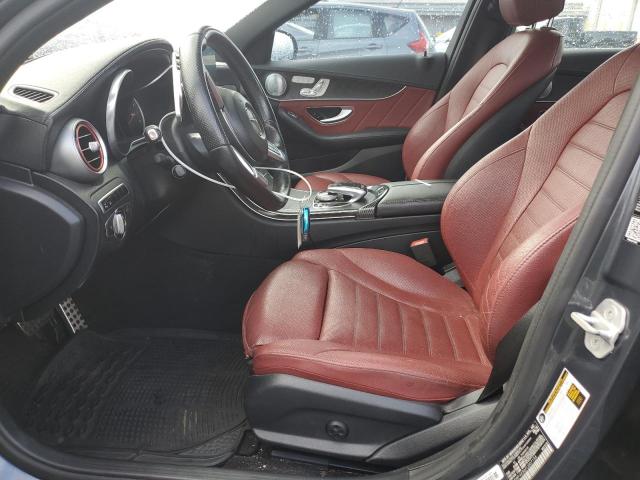 55SWF4KB6FU007154 - 2015 MERCEDES-BENZ C 300 4MATIC GRAY photo 7