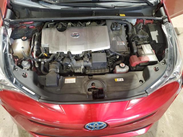 JTDKBRFU5H3549205 - 2017 TOYOTA PRIUS أحمر صورة 11