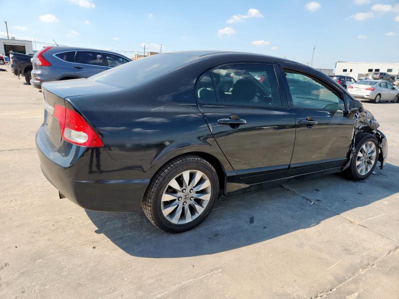 2HGFA16889H542595 - 2009 HONDA CIVIC EX BLACK photo 3