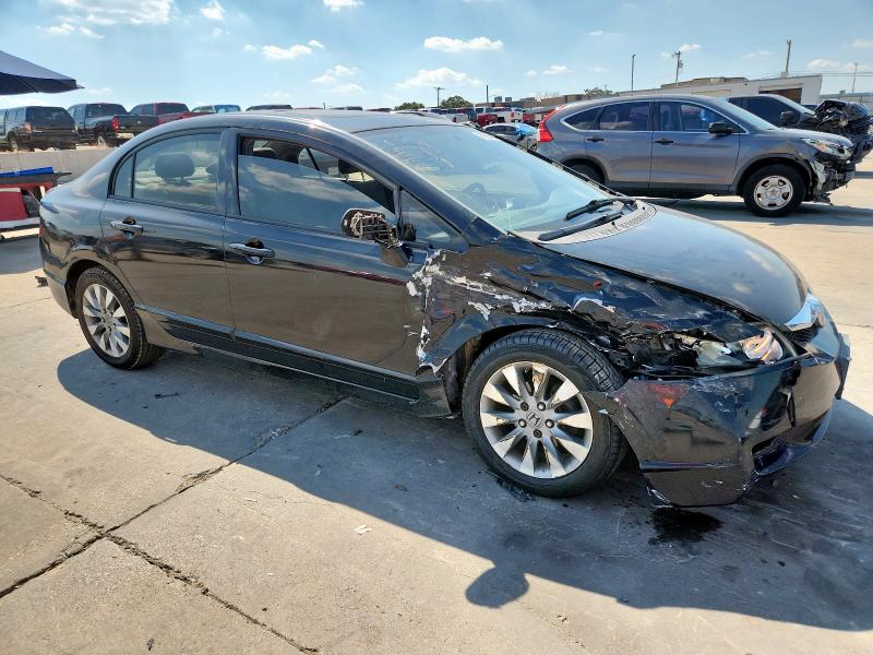 2HGFA16889H542595 - 2009 HONDA CIVIC EX BLACK photo 4