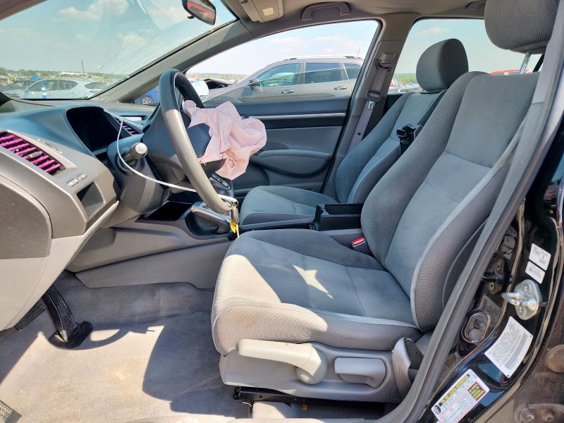 2HGFA16889H542595 - 2009 HONDA CIVIC EX BLACK photo 7