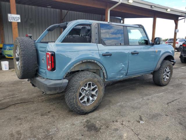 1FMEE5DH0MLA77116 - 2021 FORD BRONCO BASE BLUE photo 3