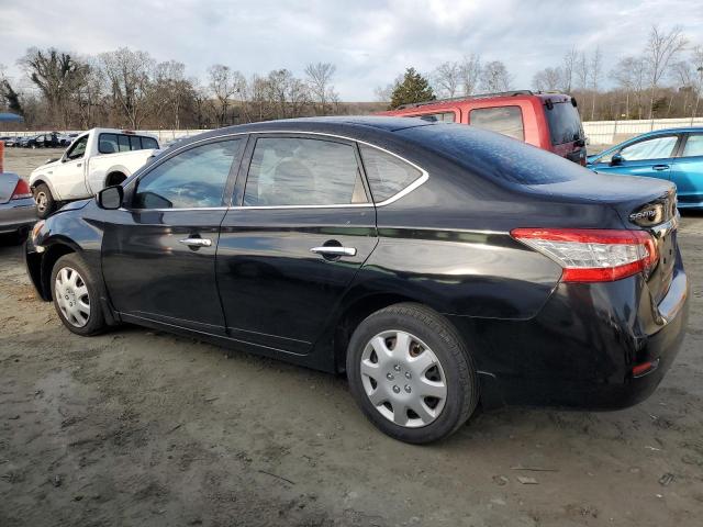 3N1AB7AP2FL691467 - 2015 NISSAN SENTRA S BLACK photo 2