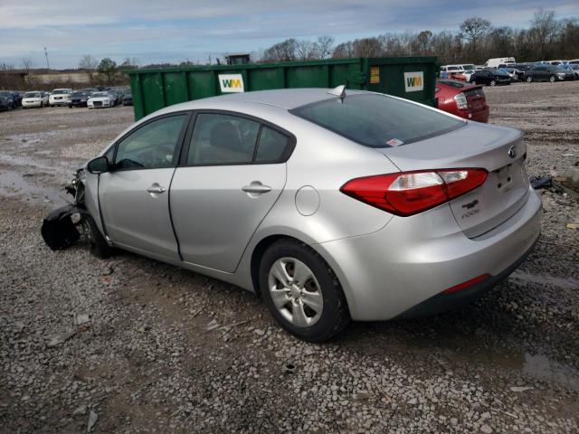 KNAFK4A65E5171977 - 2014 KIA FORTE LX SILVER photo 2