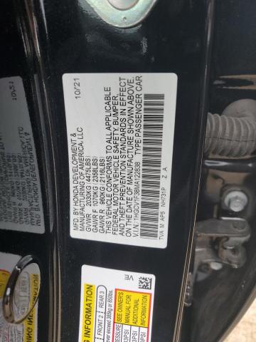 1HGCV1F38MA122838 - 2021 HONDA ACCORD SPORT შავი ფოტო 12