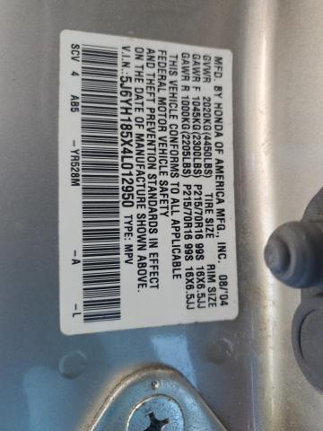 5J6YH185X4L012950 - 2004 HONDA ELEMENT EX Gümüş foto 13