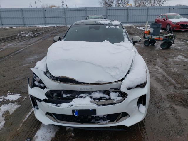 KNAE35LD5N6103344 - 2022 KIA STINGER GT LINE WHITE photo 5