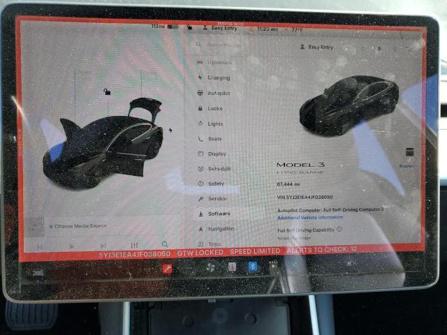 5YJ3E1EA4JF038050 - 2018 TESLA MODEL 3 Schwarz Foto 9