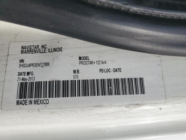 3HSDJAPR2EN777889 - 2014 INTERNATIONAL PROSTAR 白色 照片 10