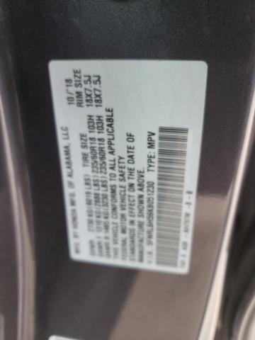 5FNRL6H59KB051230 - 2019 HONDA ODYSSEY EX GRAY photo 12