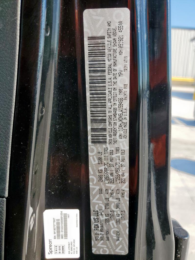 1C4HJXDN5LW159466 - 2020 JEEP WRANGLER UNLIMITED SPORT შავი ფოტო 13