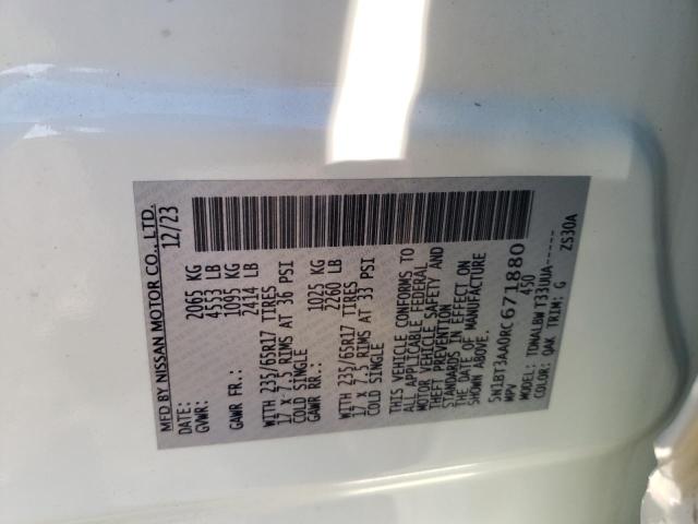 5N1BT3AA0RC671880 - 2024 NISSAN ROGUE S 白色 照片 13