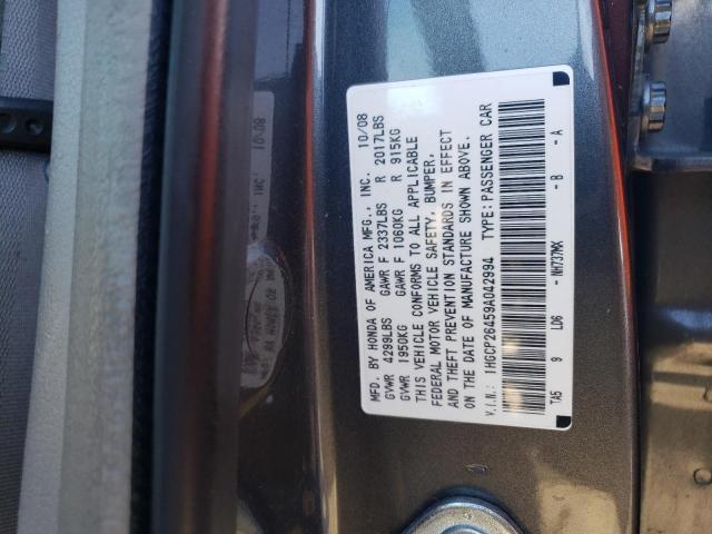 1HGCP26459A042994 - 2009 HONDA ACCORD LXP GRAY photo 12