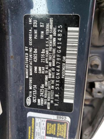 5XXGN4A79FG414825 - 2015 KIA OPTIMA EX BLUE photo 13