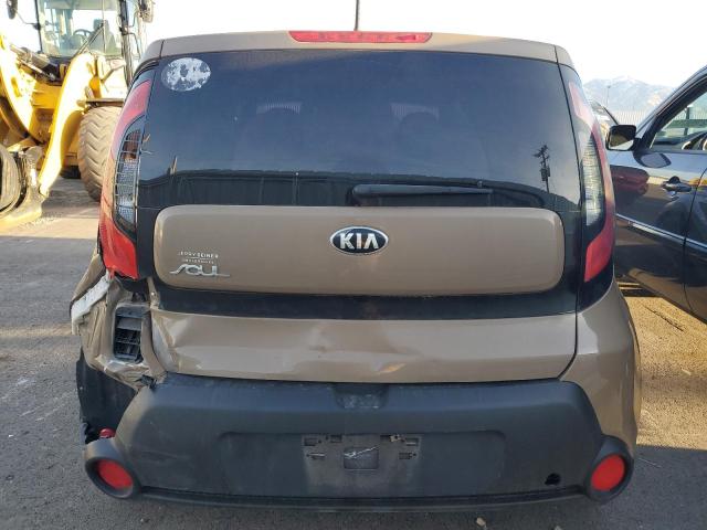 KNDJN2A24F7182206 - 2015 KIA SOUL BROWN photo 6