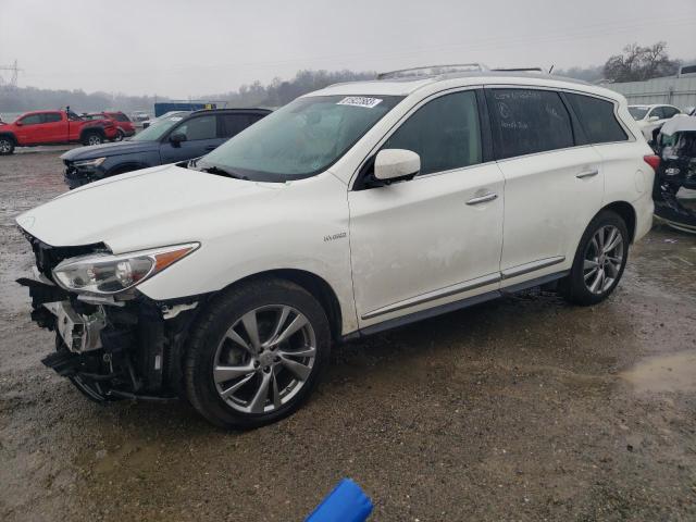 5N1CL0MM3EC545418 - 2014 INFINITI QX60 HYBRID WHITE photo 1