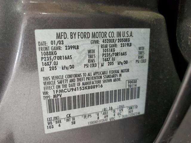 1FMCU94153KB88916 - 2003 FORD ESCAPE LIMITED Boz foto 13
